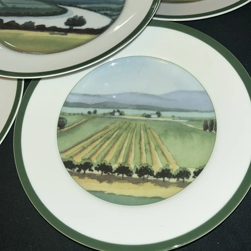 Williams Sonoma Scenic Landscape Plate Set - Sonoma County Landscapes